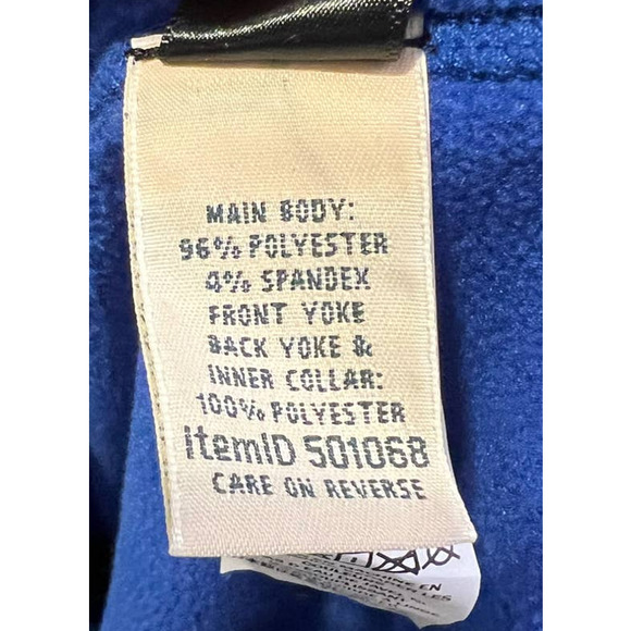 LL Bean Mens Half Zip Blue Fleece Size Small - Picture 5 of 6